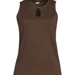 Supima-Top mit Keyhole-Ausschnitt für Damen