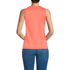 Supima-Top mit Keyhole-Ausschnitt für Damen