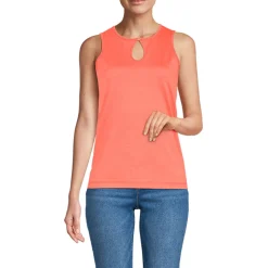 Supima-Top mit Keyhole-Ausschnitt für Damen