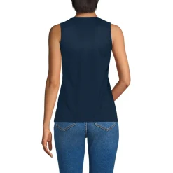 Supima-Top mit Keyhole-Ausschnitt für Damen