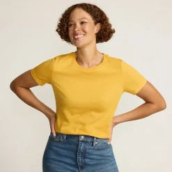 Supima T-Shirt mit Rundhalsausschnitt für Damen