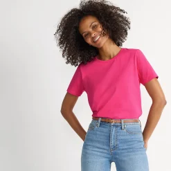 Supima T-Shirt mit Rundhalsausschnitt für Damen