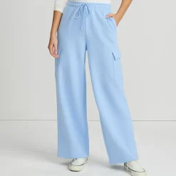 Sweat-Cargohose mit weitem Bein SERIOUS SWEATS für Damen