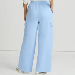 Sweat-Cargohose mit weitem Bein SERIOUS SWEATS für Damen