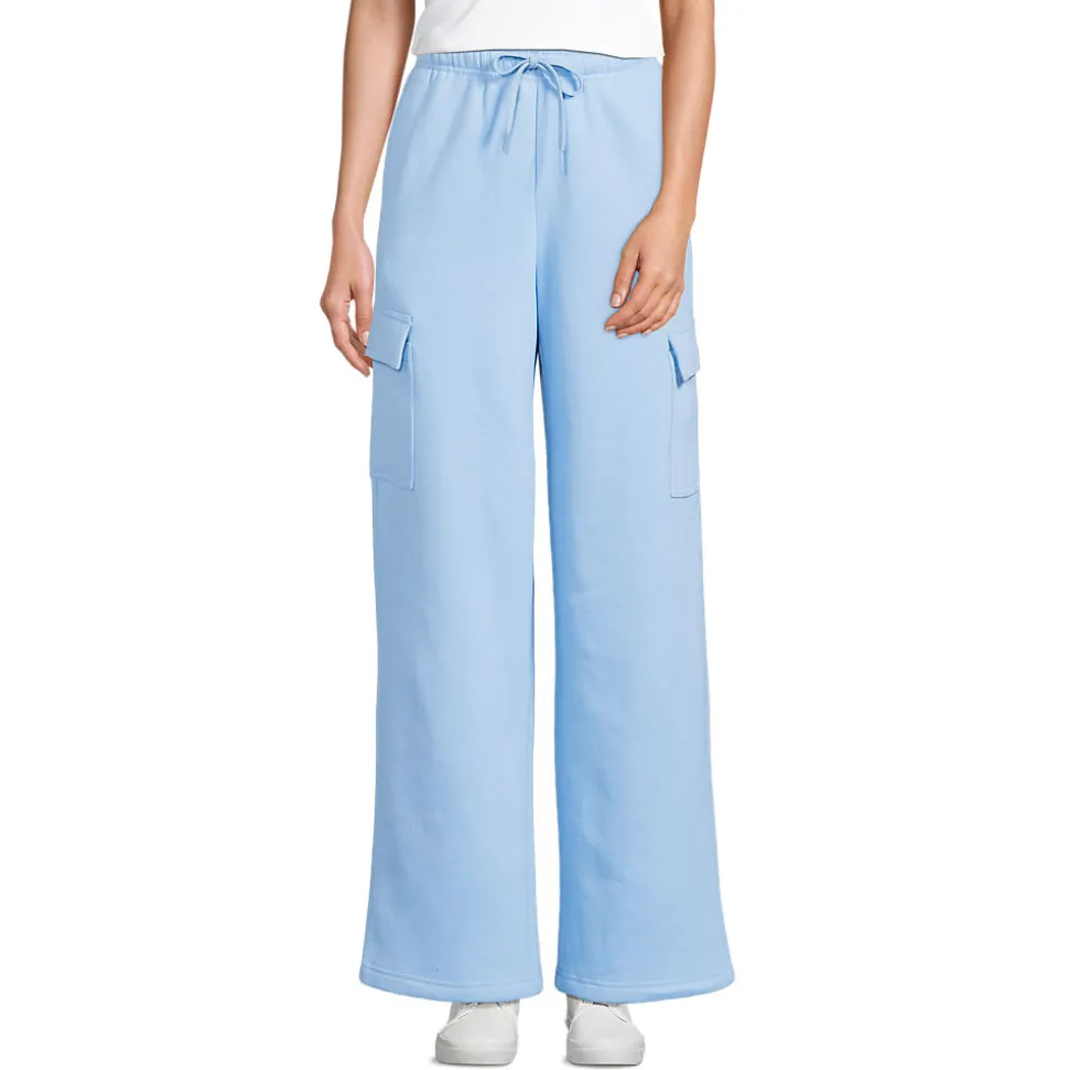 Sweat-Cargohose mit weitem Bein SERIOUS SWEATS für Damen