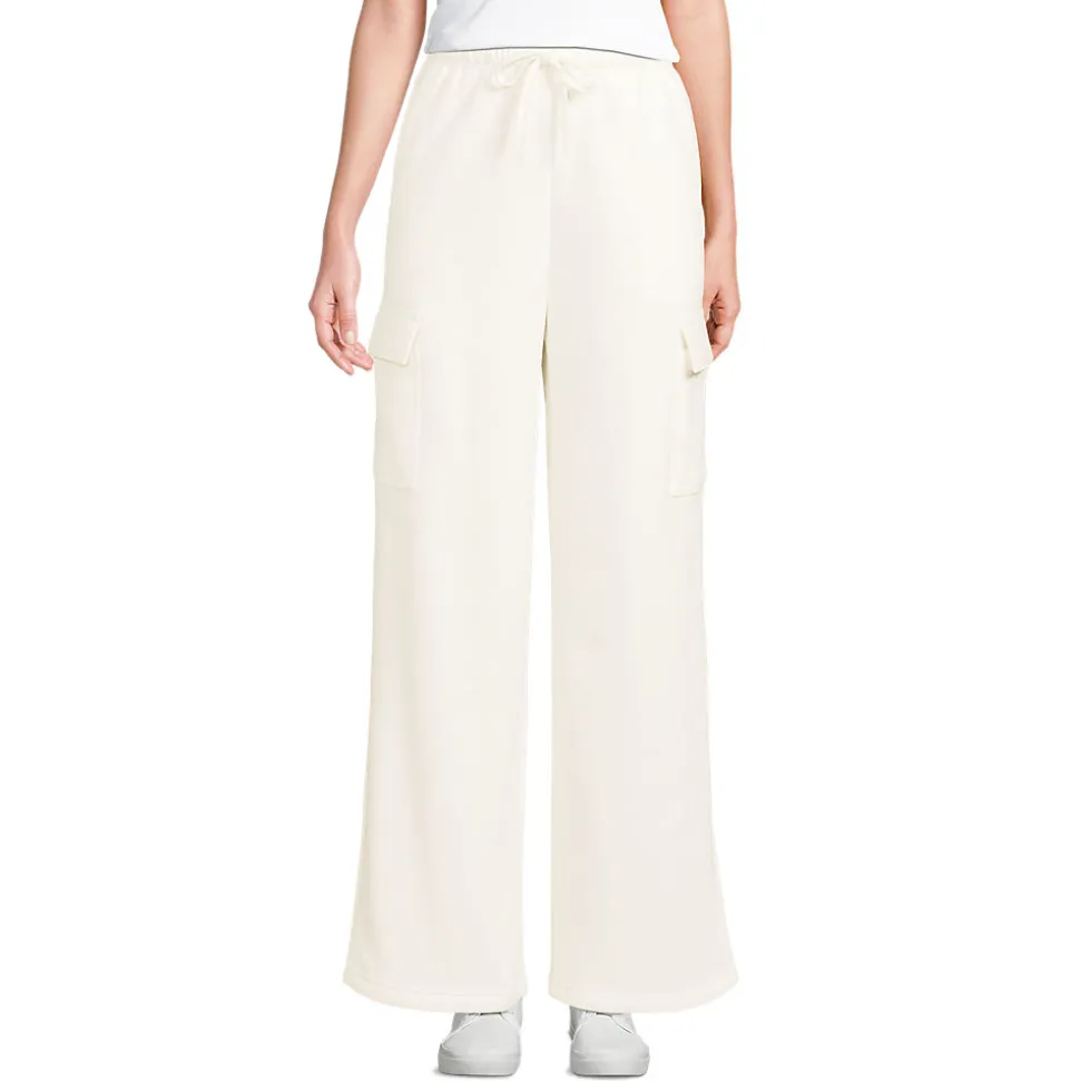 Sweat-Cargohose mit weitem Bein SERIOUS SWEATS für Damen