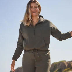 Sweatshirt SERIOUS SWEATS mit Reißverschluss für Damen