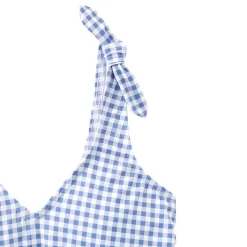 Tankini-Top mit geknoteten Trägern und Flattersaum für Damen