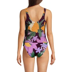 Tankini-Top mit seitlichem Bindeband für Damen mit D-Cups