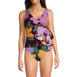 Tankini-Top mit seitlichem Bindeband für Damen mit D-Cups