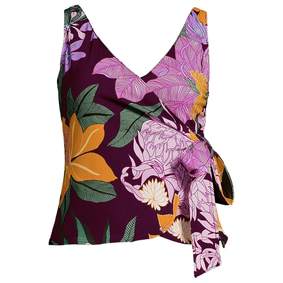 Tankini-Top mit seitlichem Bindeband für Damen mit D-Cups