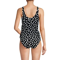 Tankini-Top mit seitlichem Bindeband für Damen mit D-Cups