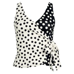 Tankini-Top mit seitlichem Bindeband für Damen mit D-Cups