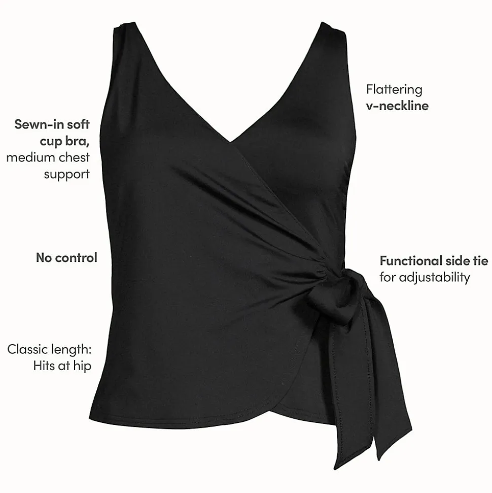 Tankini-Top mit seitlichem Bindeband für Damen