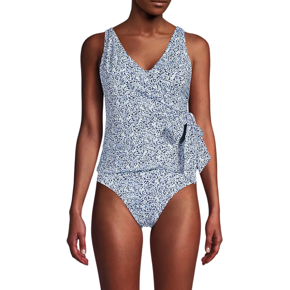Tankini-Top mit seitlichem Bindeband für Damen