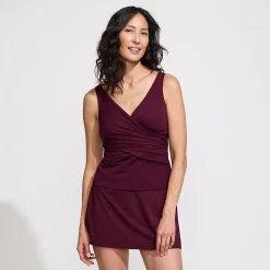 Tankini-Top mit Wickelfront Slender für Damen