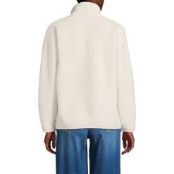 Teddy-Pullover mit Druckknopf-Leiste für Damen