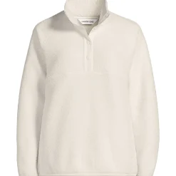 Teddy-Pullover mit Druckknopf-Leiste für Damen