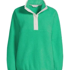Teddy-Pullover mit Druckknopf-Leiste für Damen