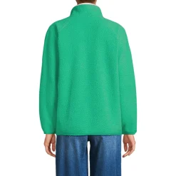 Teddy-Pullover mit Druckknopf-Leiste für Damen