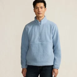 Teddy-Pullover mit Reißverschluss für Herren
