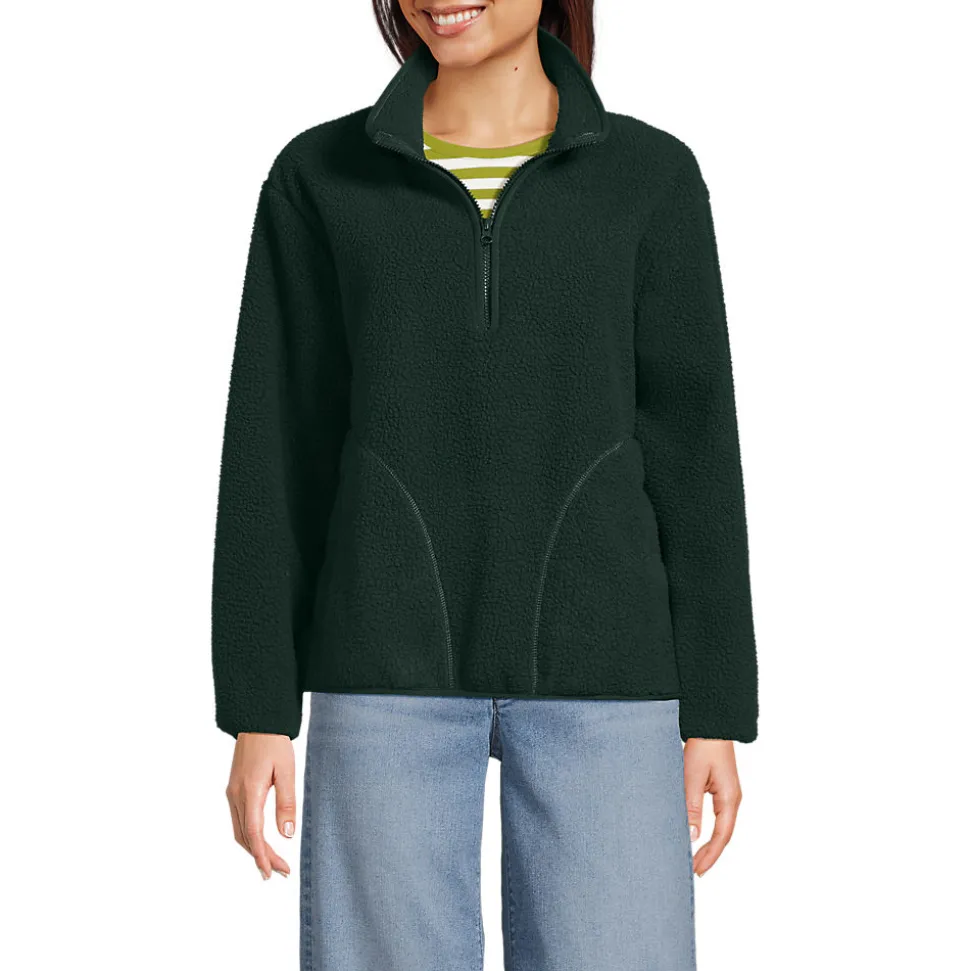 Teddy-Pullover mit Reißverschluss für Damen