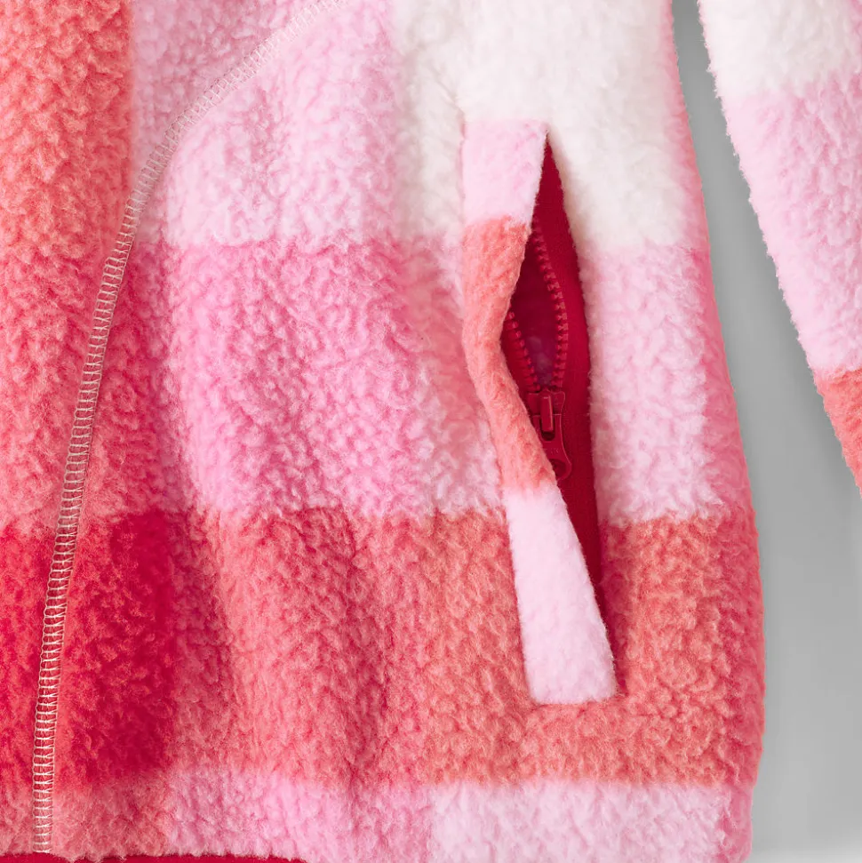 Teddy-Pullover mit Reißverschluss Gemustert für Damen