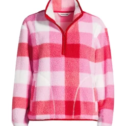 Teddy-Pullover mit Reißverschluss Gemustert für Damen