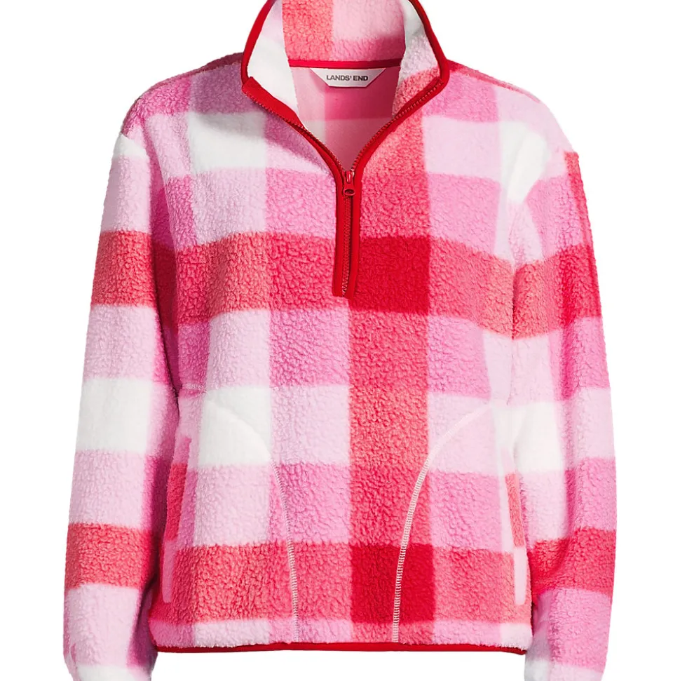 Teddy-Pullover mit Reißverschluss Gemustert für Damen