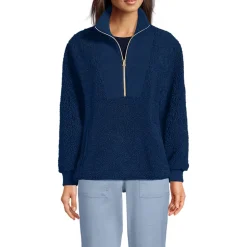 Teddy-Pullover mit Reißverschluss für Damen