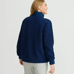 Teddy-Pullover mit Reißverschluss für Damen