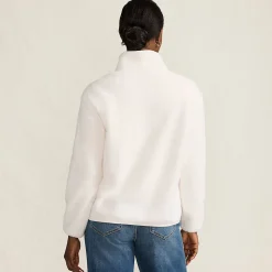 Teddy-Pullover mit Reißverschluss für Damen