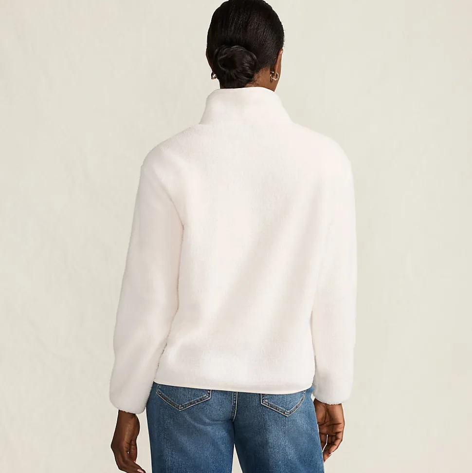 Teddy-Pullover mit Reißverschluss für Damen