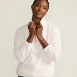 Teddy-Pullover mit Reißverschluss für Damen