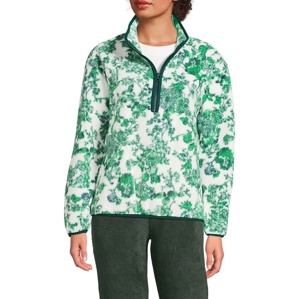 Teddy-Pullover mit Reißverschluss Gemustert für Damen