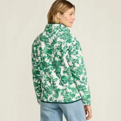 Teddy-Pullover mit Reißverschluss Gemustert für Damen