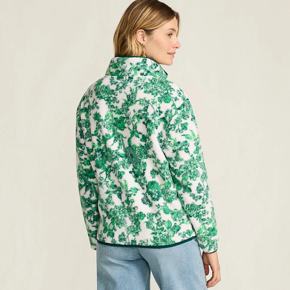 Teddy-Pullover mit Reißverschluss Gemustert für Damen