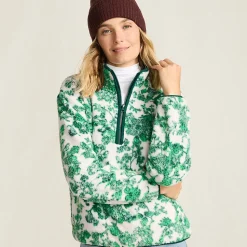 Teddy-Pullover mit Reißverschluss Gemustert für Damen