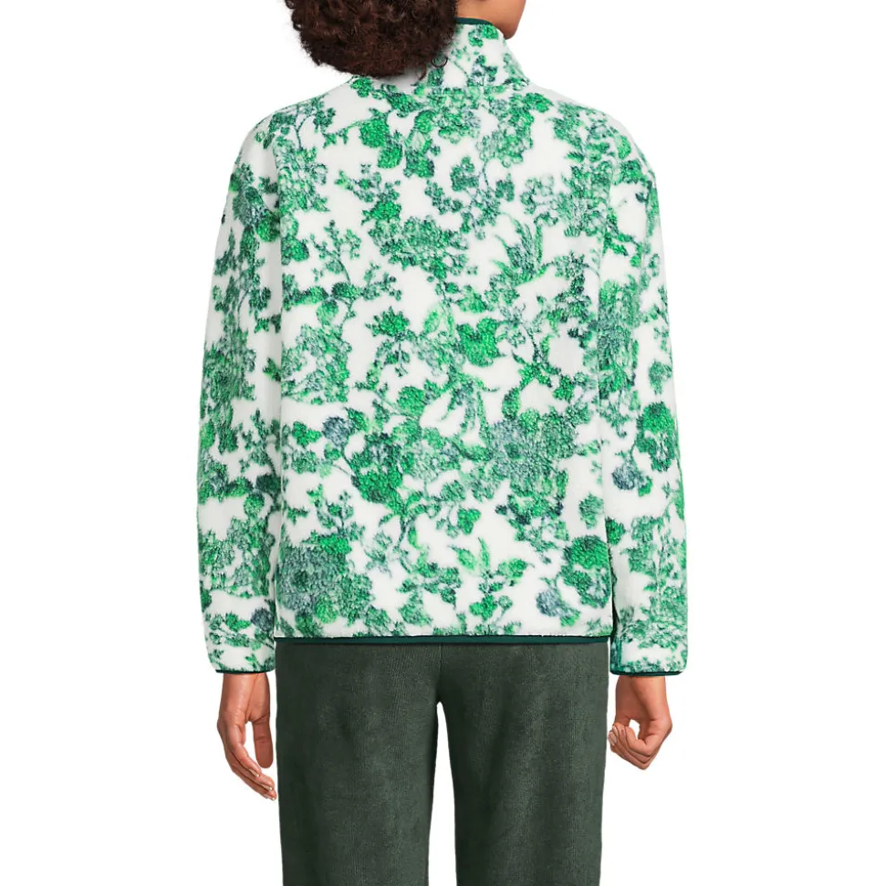 Teddy-Pullover mit Reißverschluss Gemustert für Damen