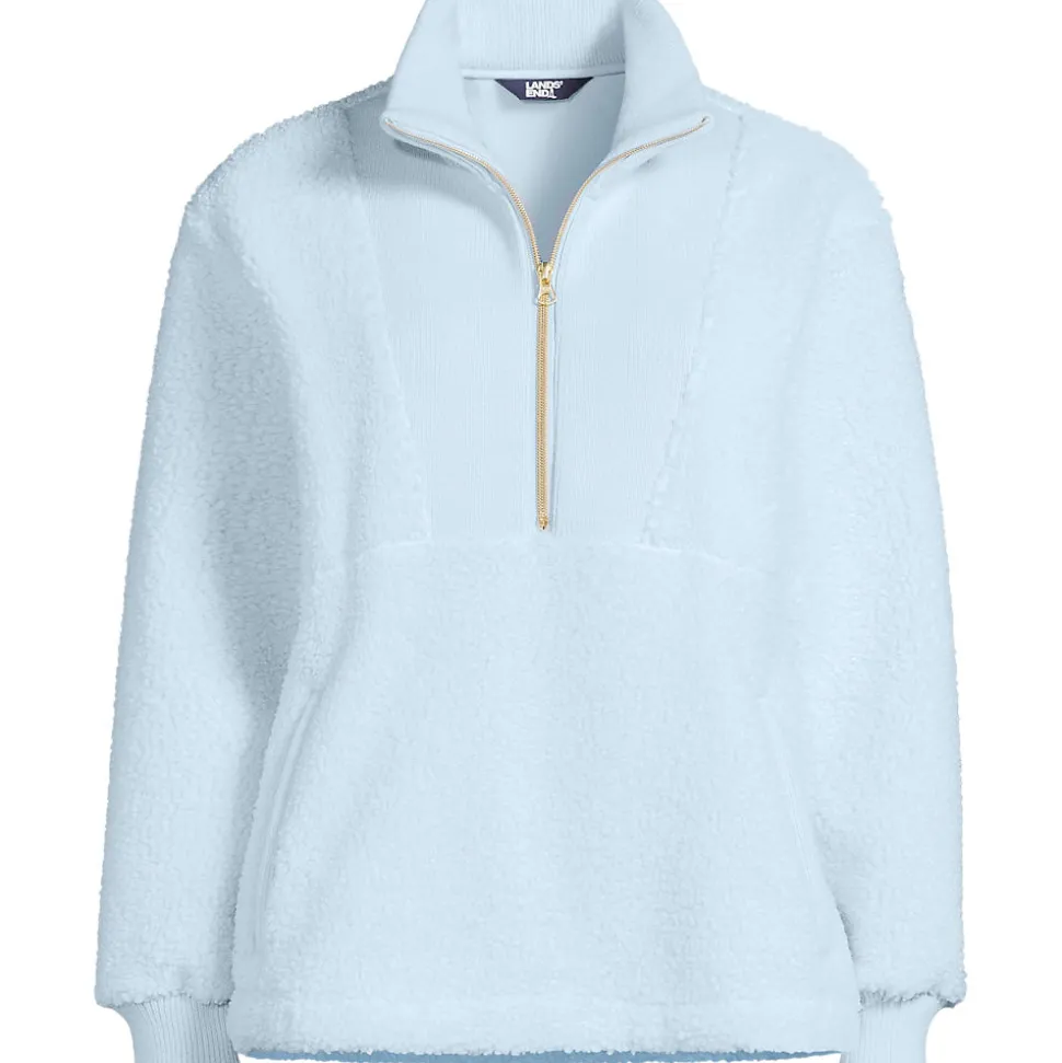 Teddy-Pullover mit Reißverschluss für Damen