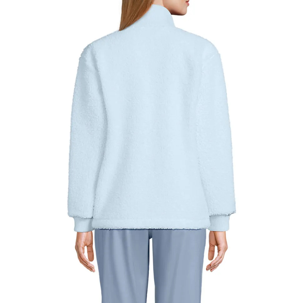 Teddy-Pullover mit Reißverschluss für Damen