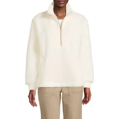 Teddy-Pullover mit Reißverschluss für Damen