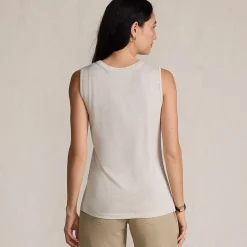Top aus Leinenmix für Damen