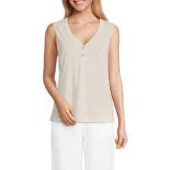 Top aus Leinenmix für Damen