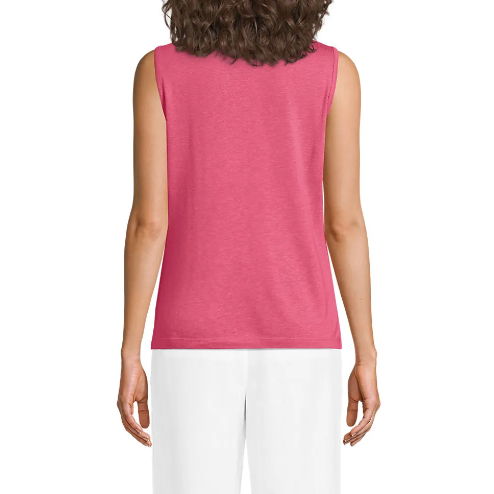 Top aus Leinenmix für Damen