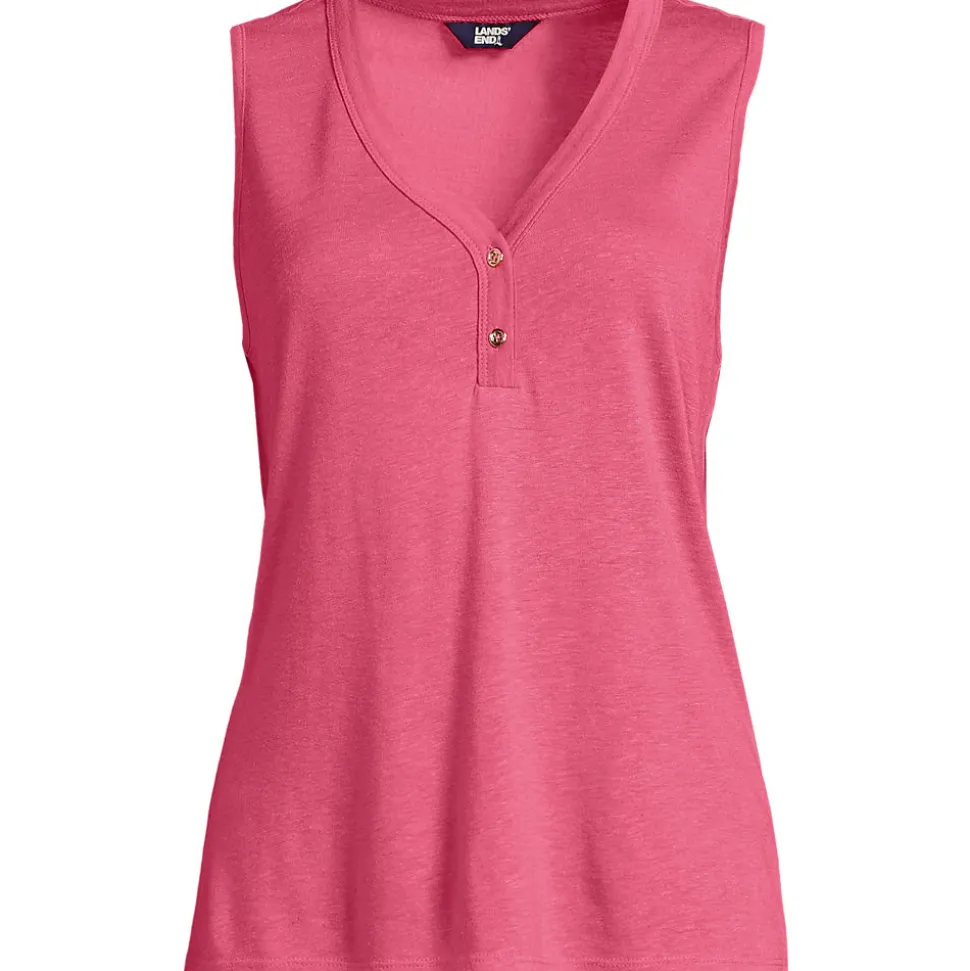Top aus Leinenmix für Damen