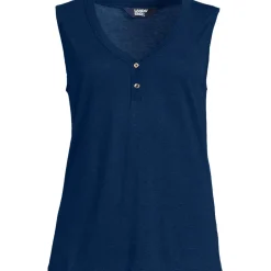 Top aus Leinenmix für Damen