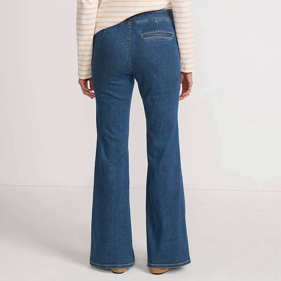 Travel-Schlagjeans High Waist für Damen