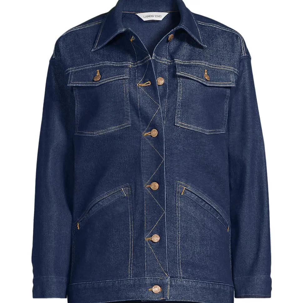 Trucker-Jeansjacke, oversized für Damen