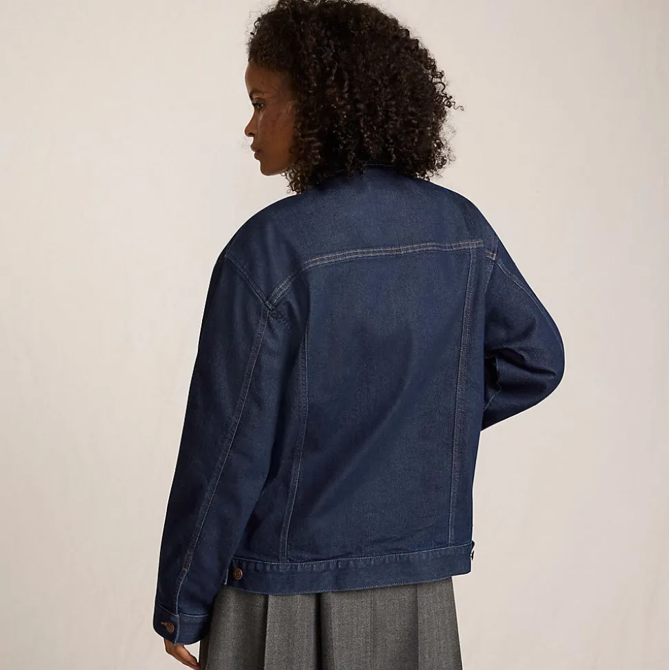 Trucker-Jeansjacke, oversized für Damen